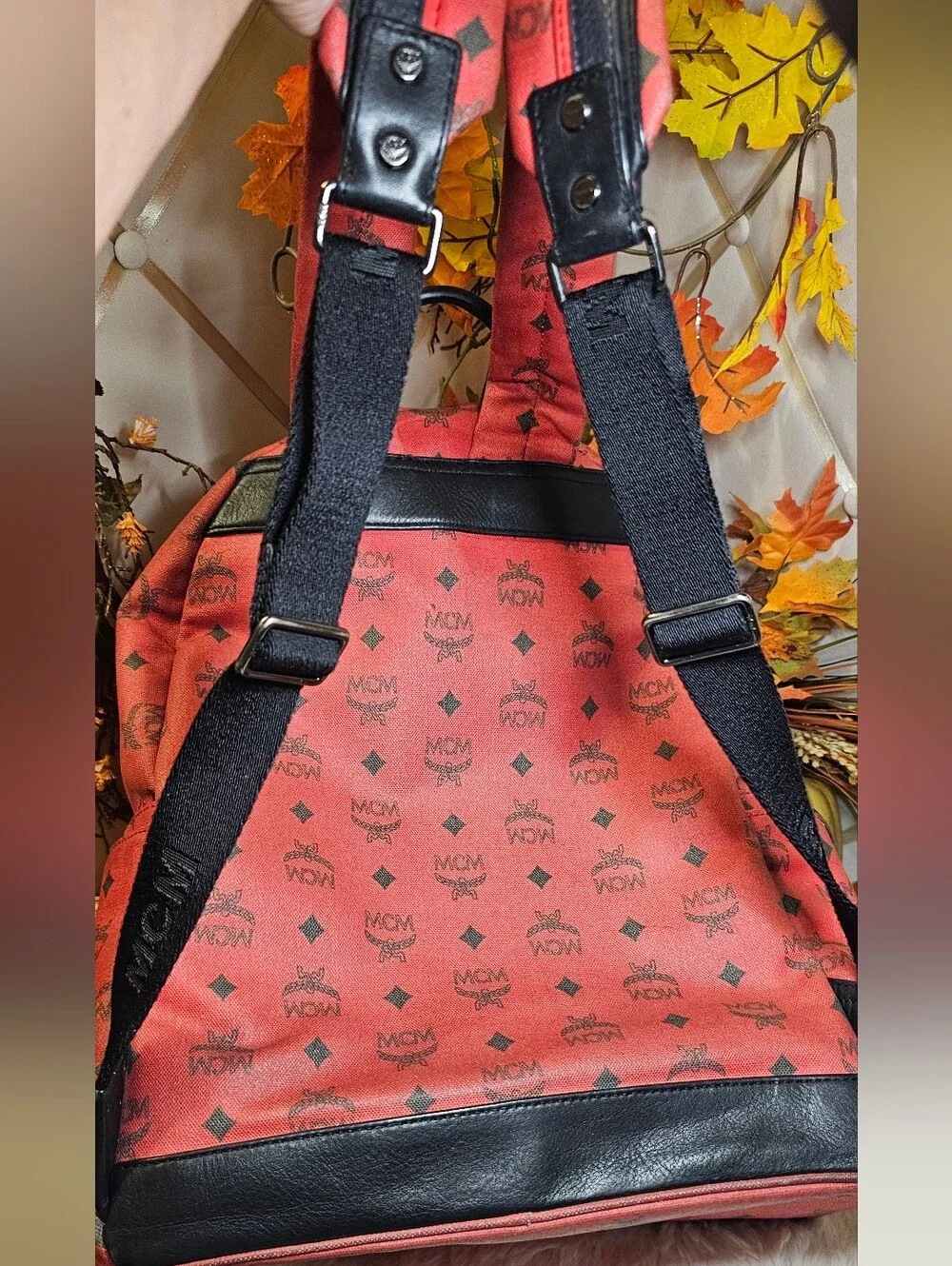 MCM x EKOCYCLE x Will.i.am Limited Edition Red Stark Backpack - Rare!
